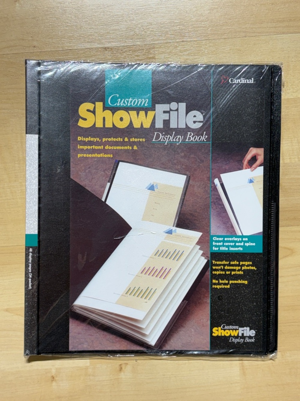 Cardinal Custom ShowFile Display Book - Black with Teal Accent